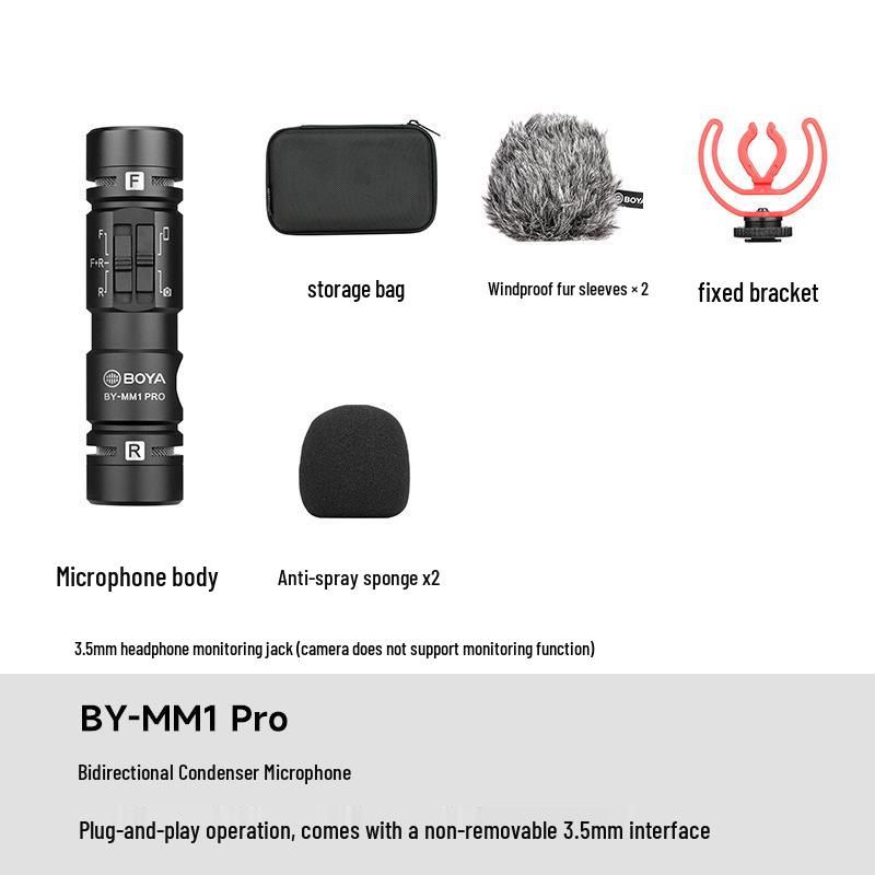 

Boya BY-MM1 Pro Dual-Directional Microphone for Phone/Camera Interviews