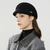Wool cap women's autumn and winter retro woolen felt hat fashionable foreign style versatile equestrian hat simple hat
