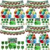 Minecraft Birthday Party Decorations Happy Birthday Set With Balloons And Banner