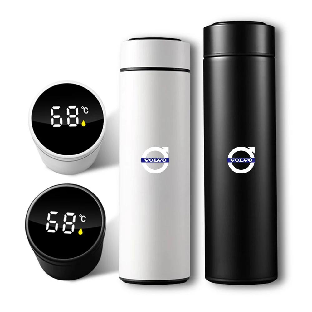 1PCS Portable Car  Smart Thermos With Temperature Display For Volvo R Design T6 AWD C30 C40 C50 C70 S40 S60 S70 S80 S90 V40 V50