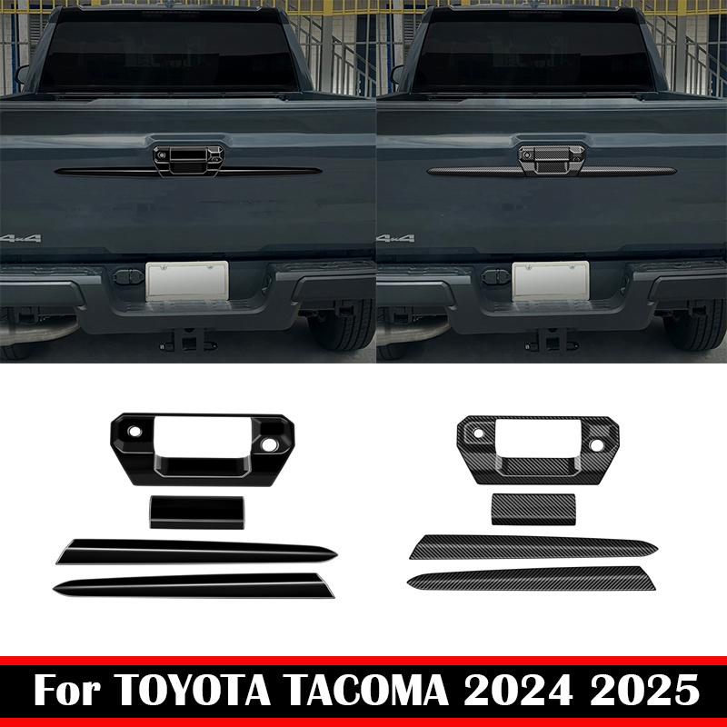 For TOYOTA TACOMA 2024 2025 ABS Carbon Fiber Rear Trunk Lid Cover rear Tailgate Boot door bowl Protection Strip Car Accessories