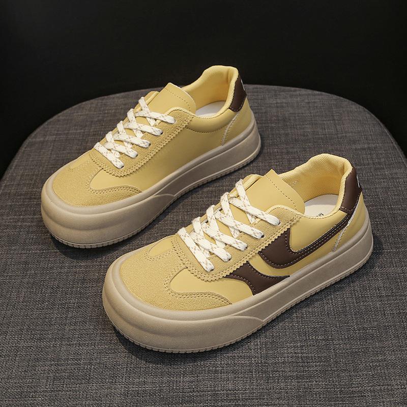 

Muffin thick-soled leather German training little white shoes women s 2025 summer new student ins versatile casual sports board shoes 35