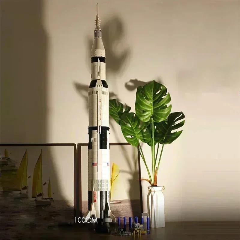 The Apollo Saturn V 92176 Building Blocks Space Rocket Idea Series Bricks Educational Toys for Children Birthday Xmas Gifts