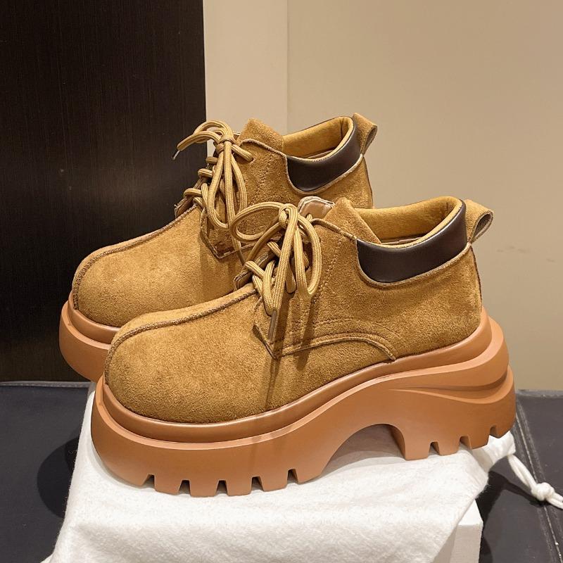 Fashion Platform Women Ankle Chelsea Boots Designer Lace Up Autumn Gothic Short Boot 2025Fashion Women's Thick Heel Increased Punk Shoes