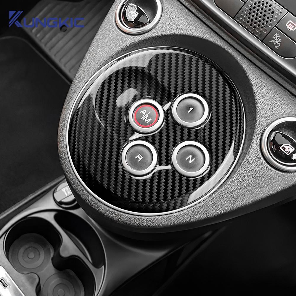 Real Hard Carbon Fiber Sticker For Abarth 595 695 2012-2015 2016 2017 2018 2019 2020 2025 2025 2025 Automatic Gear Shift Panel