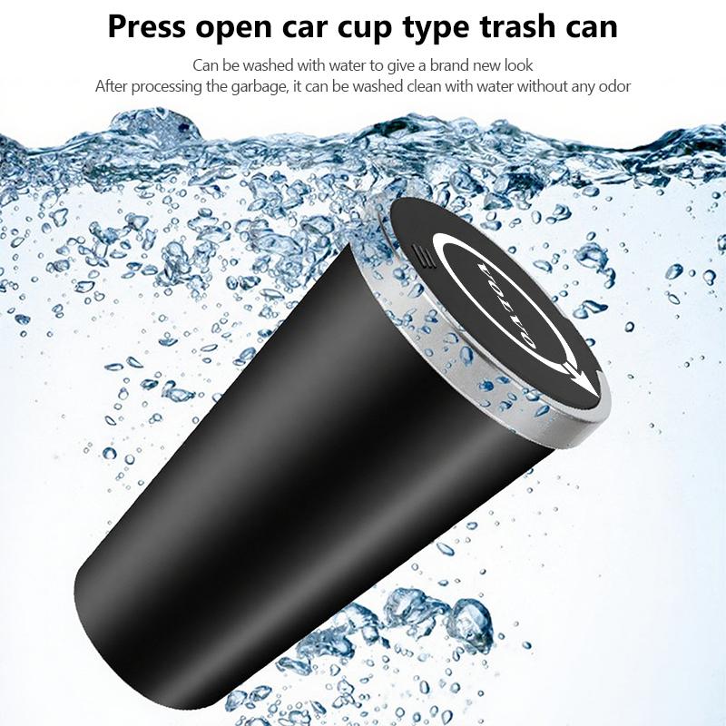 Car Center Console Storage Trash Can Cup Holder Garbage Bin For Volvo AWD XC60 S40 XC40 XC90 C30 C70 S60 S80 S90 T6 V40 V50 BO7