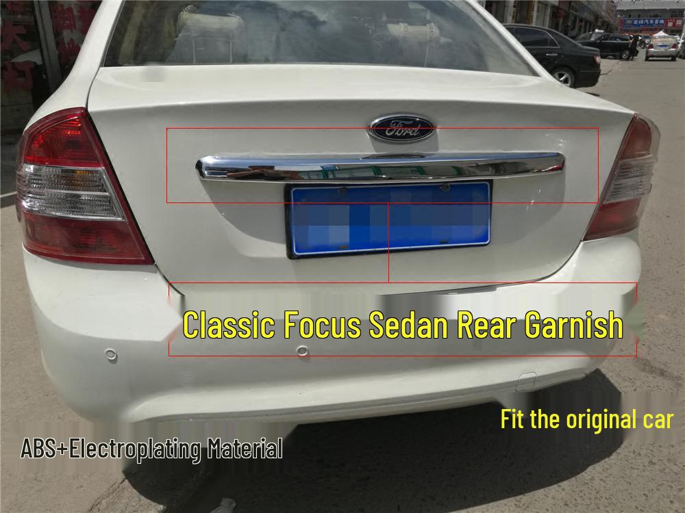 Outai Rear Trim & Tailgate Bright Strip for 2005-2013 Ford Focus Sedan