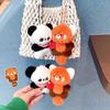 Hanging Ornament Plush Magnetic Keychain Panda Cat Stuffed Pendant  Backpack Pendant