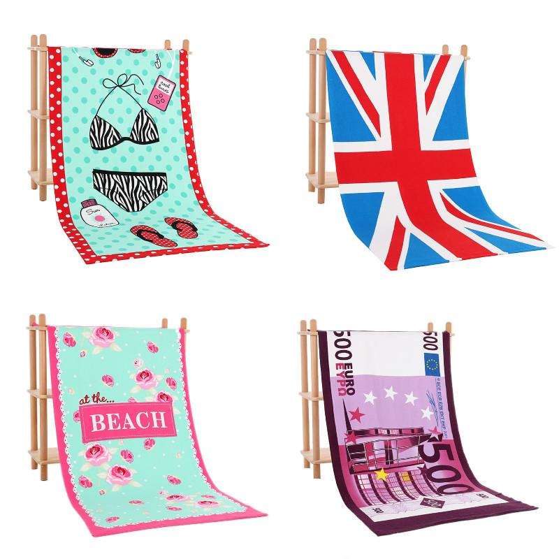 Sports Microfiber Towel Bright Print Highly Absorbent Swimming Travel Supplies