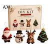 Parent Child Interactive Activity 3D Beaded DIY Kit, Lifelike Christmas Animal Beading Craft Set, Set for Kids Handmade Easy Embroidery Kit And Adults