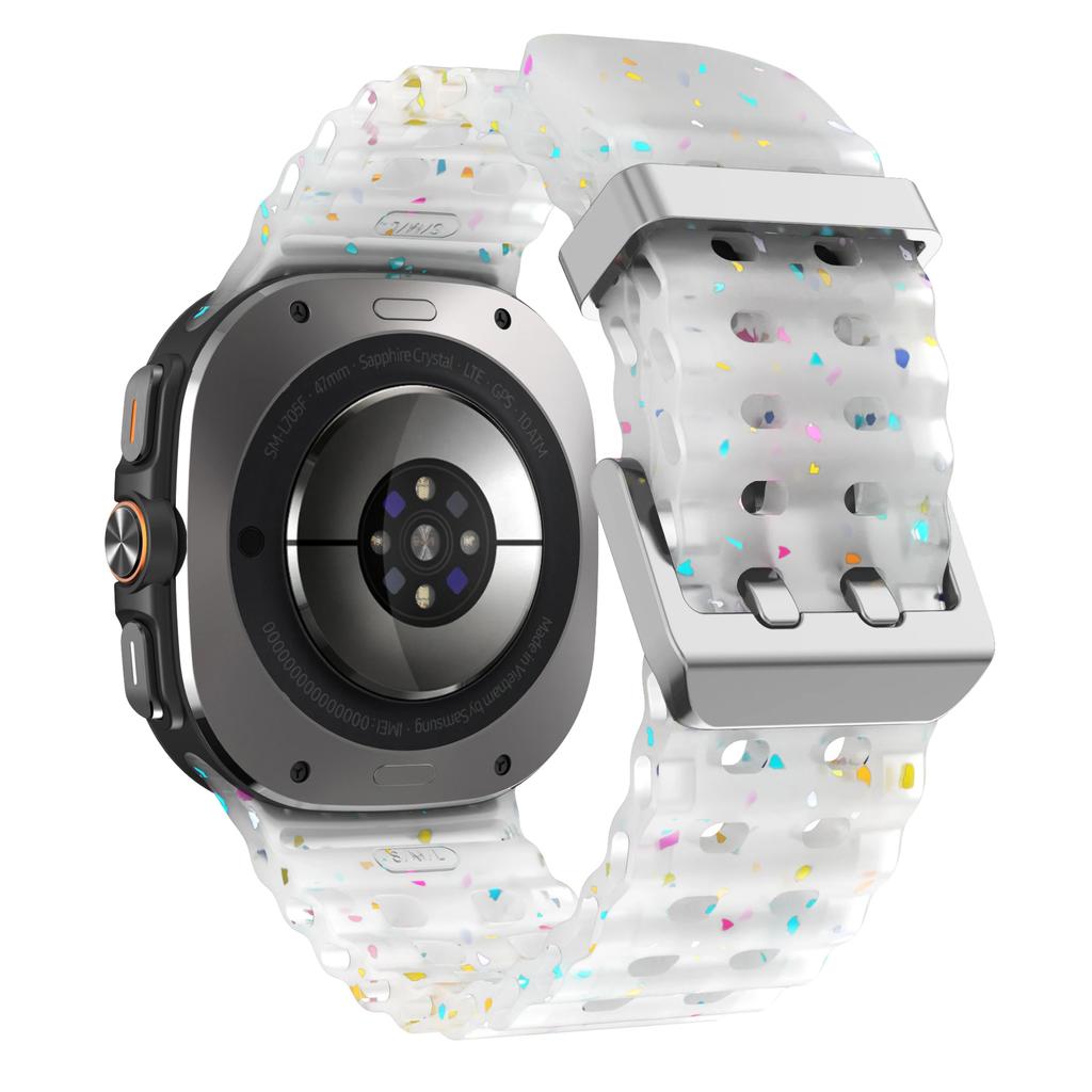 Marine Band Für Samsung Galaxy Watch 7 ultra 47mm Sport Silikon Armband Strap Galaxy Watch ultra Strap 47 Leuchtend Zubehör