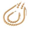 Punk Contrasting Color Beaded Temperament Niche Round Ball Personalized Necklace Bracelet Earring Set