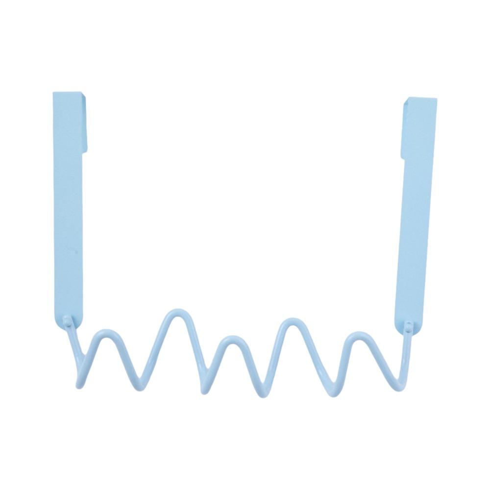 Moisture-proof Wave Wall Hooks Colorful Key Hook Rack Modern Coat Hooks  Hotel Blue 3 Hooks