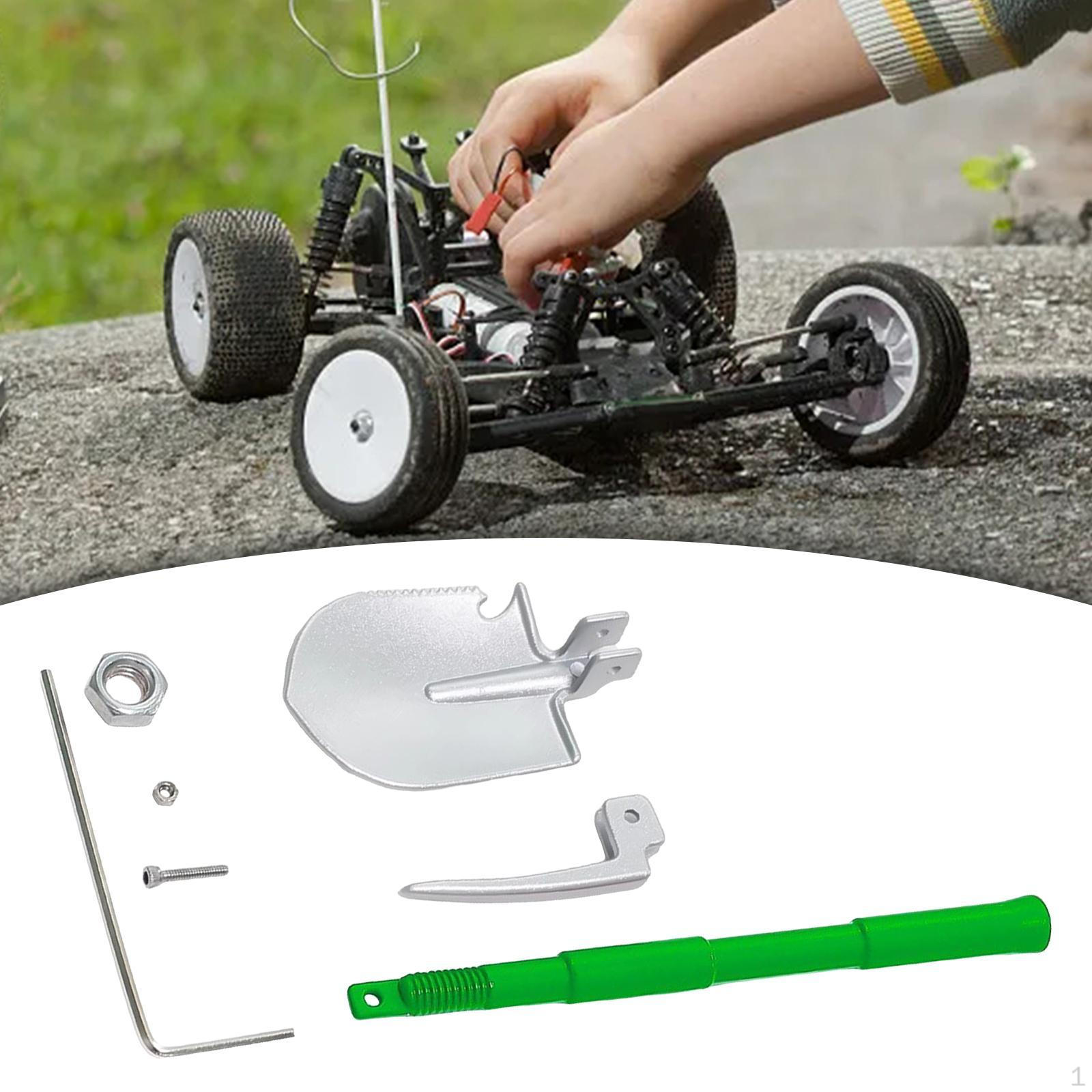 

RC Shovels Mini Sturdy Aluminum Alloy,Compatible 1/8,1/10,1/12,1/14 and 1/16 Crawler зелений
