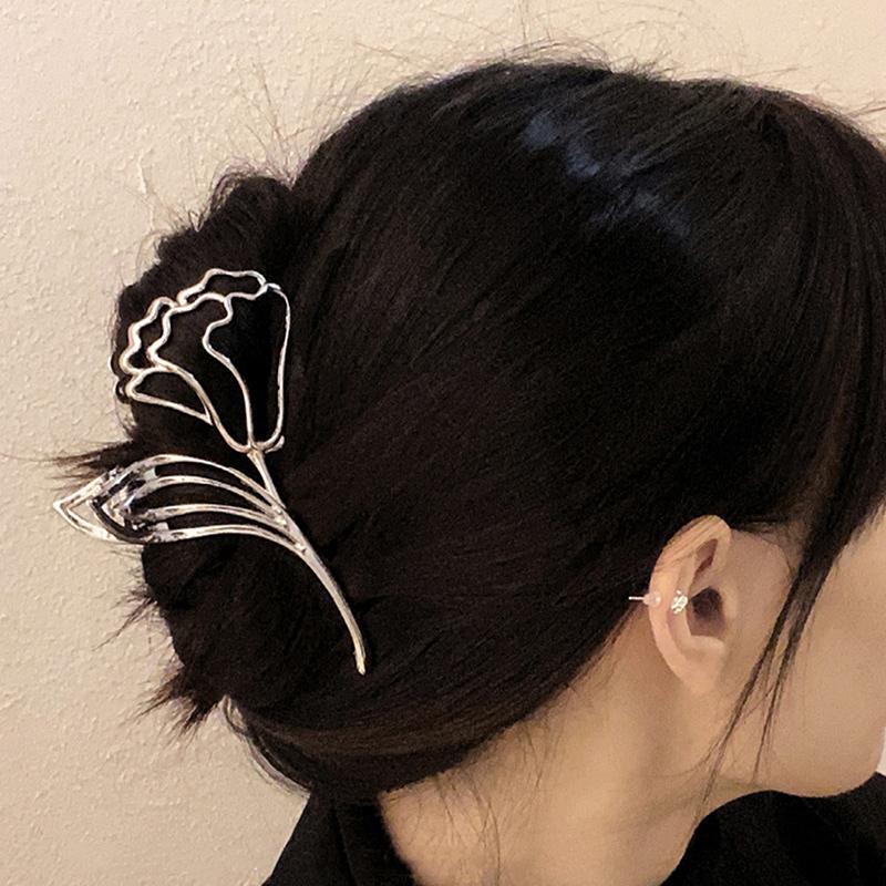 1Pc Women Cool Hair Accessories Simple Trendy Pin Hair Claw  Elegant Hair Clip Hairpins High-End Light Luxury Shark Clips