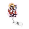 Lord Have Mrsa Funny Nurse Badge Reel, Cute Retractable Id Medical Badge Holder, Name Tag Pediatric Work Badge Buddy, Nurse Gift