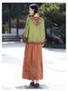 Premium Ethnic-Style Embroidered Satin Jacquard Coat with Frog Button