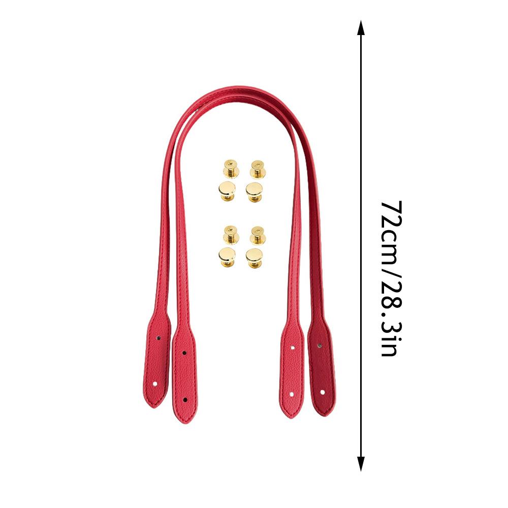 2025 1Pair PU Leather Shoulder Bag Straps Women Handbag Straps Girl's Bag Strap With Snap DIY Replacement Handle For Handbags
