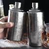 500ml Großes Fassungsvermögen Reines Titan Whisky Taschenflasche, Einlagig verdickt, Kristallklar, Zylindrisches Weingefäß, Alkoholflasche