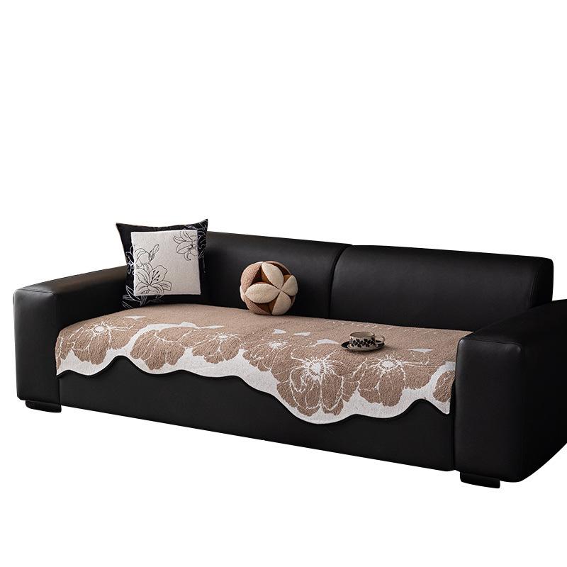 Special-Shaped Sofa Cushion Winter Plush Light Luxury High-End Straight-Row Leather Sofa Seat Cushion  New Sofa Cover