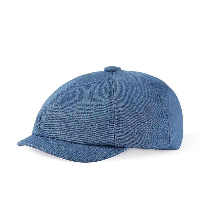 Bavlněný baret Pánská malířská čepice Newsboy čepice Klobouk Rybí kost Osmihranný klobouk
