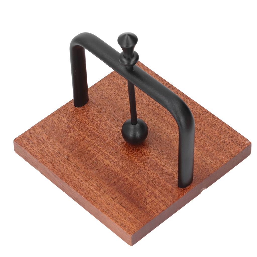 Table Napkin Holder with Lifting Ball Solid Wood Base Metal Rack Napkin Dispenser for Home Restaurant Coffee Shop Black