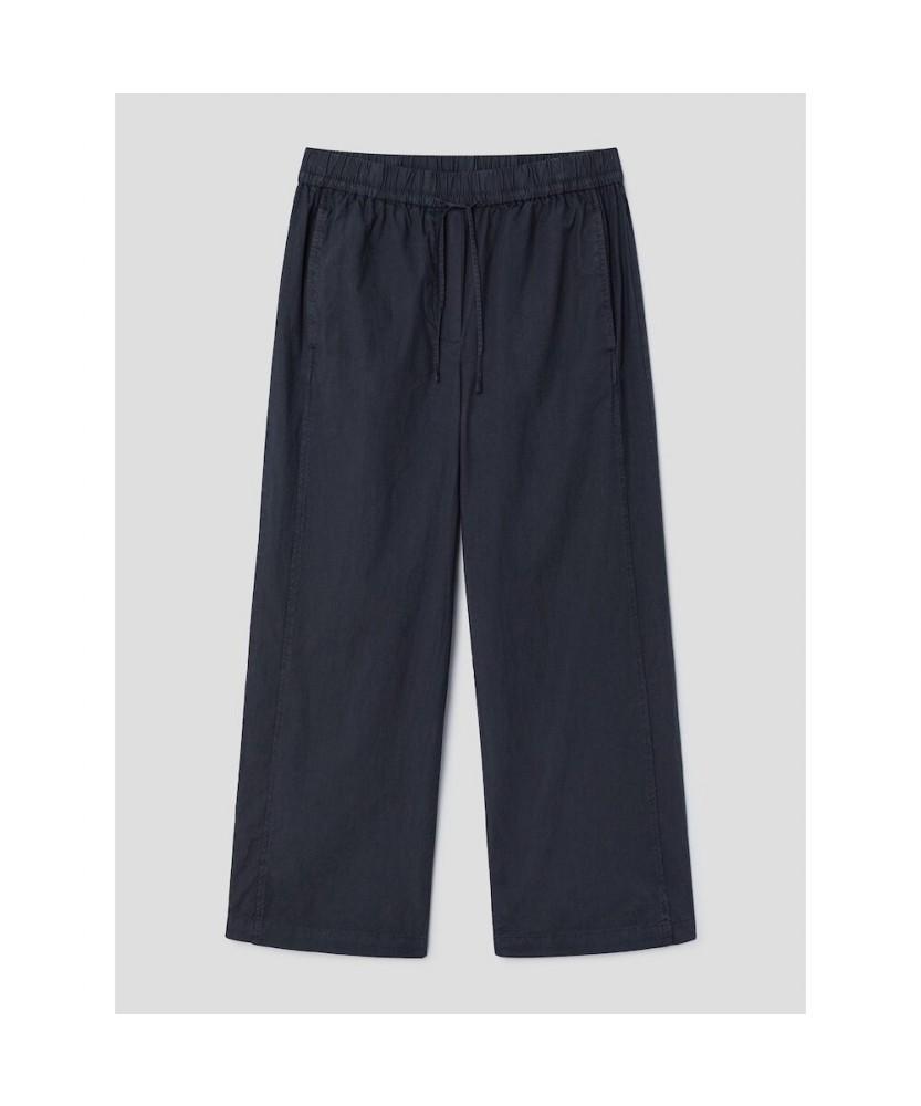 8SECONDS Garment-Dyed Lightweight Cotton Elastic Waist Pants Navy