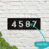 Custom Metal Address Sign Personalized House Number Plaque Iron Scrollwork Housewarming Gift