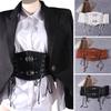 Solid Color Corset Belt Leather Wide Waist Corset Fashion Lace Cummerbunds  Ladies
