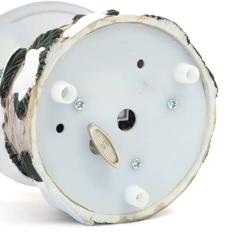 Black Bear On Slay Musical Snow Dome X H14 X [Roman] W9.5 D9.5cm