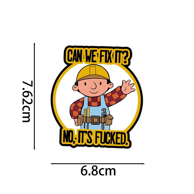 Funny 'Can We Fix It' Letters Car Stickers Auto Window Decals Waterproof Sun Protection Funny Sticker For Car Skateboard Laptop