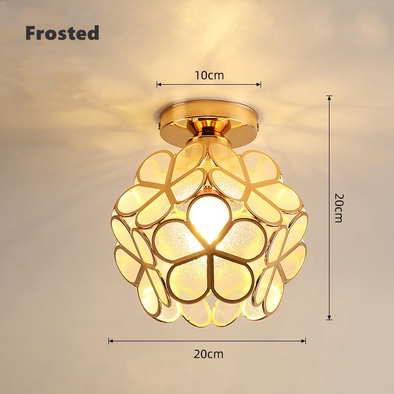Lampă de Plafon LED 12W Nordic Minge Floare E27 Tiffany Fier Acril Petală Incrustată Candelabru Alee Coridor Decor Acasă Lumină de Plafon