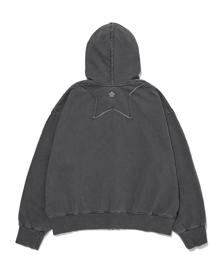 Ulkin [Runway] Mugung Vintage Two-Way Hooded Zip-Up_Charcoal