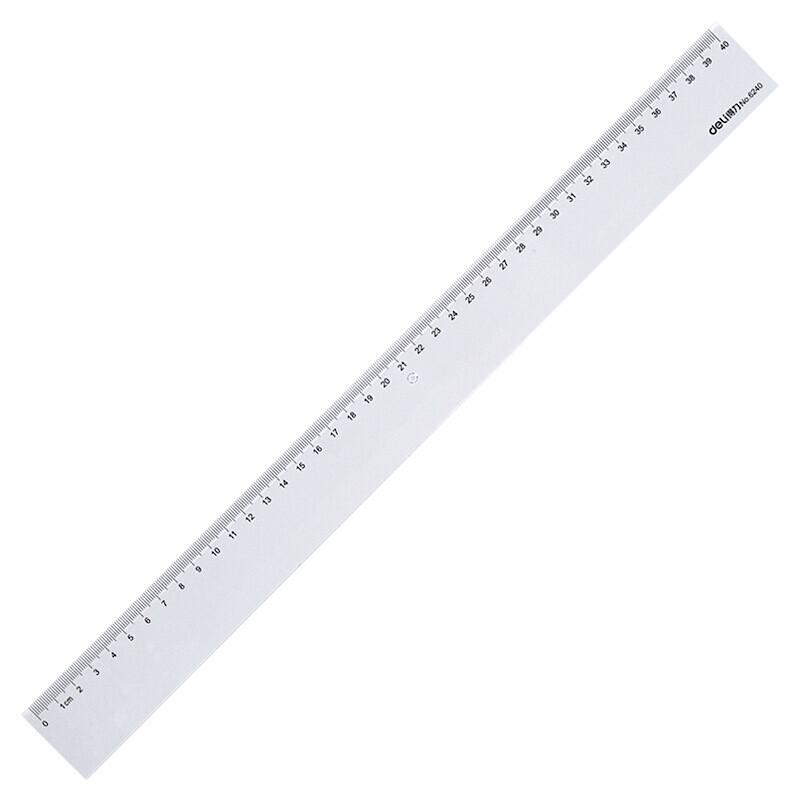 Deli 40cm Plastic Straight Ruler 6-Pack