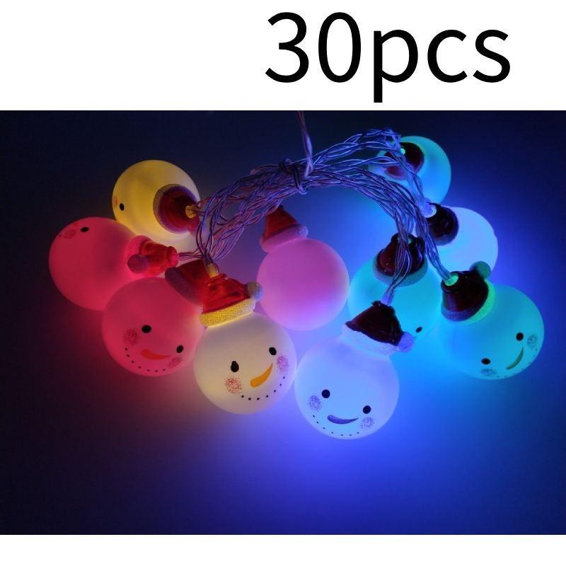 Led String Light Christmas Snowman Lamp Party Decoration Pendant Children Room
