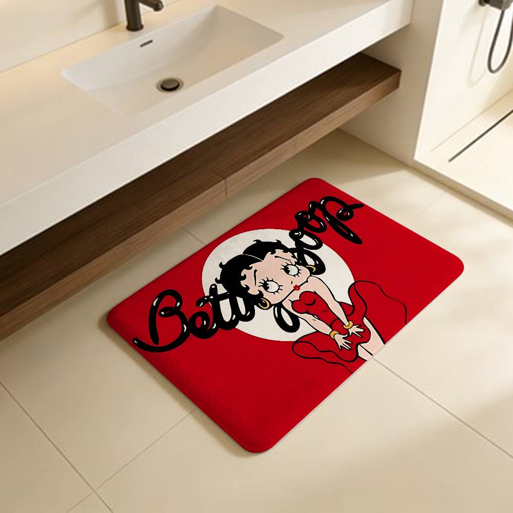B-Betty-Cute-Boops Bathroom Mat Kids Room Bedroom Decoration Balcony Anti-Slip Doormat Living Room Welcome Rug