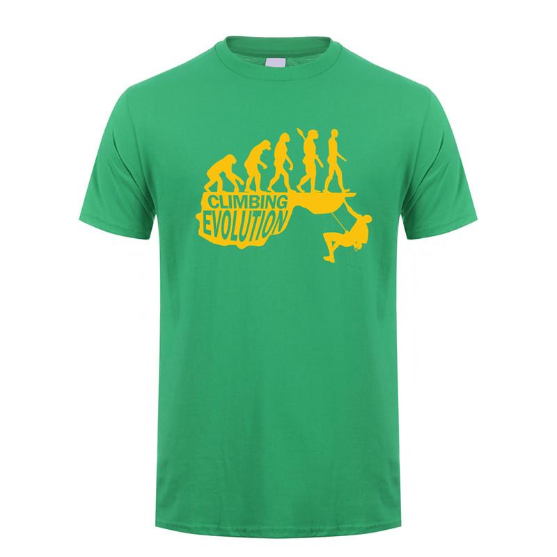 Climb Evolution T Shirt Tops Unisexs Cotton Short Sleeve Unisex Climbing Climber Tshirt Tee Oz390