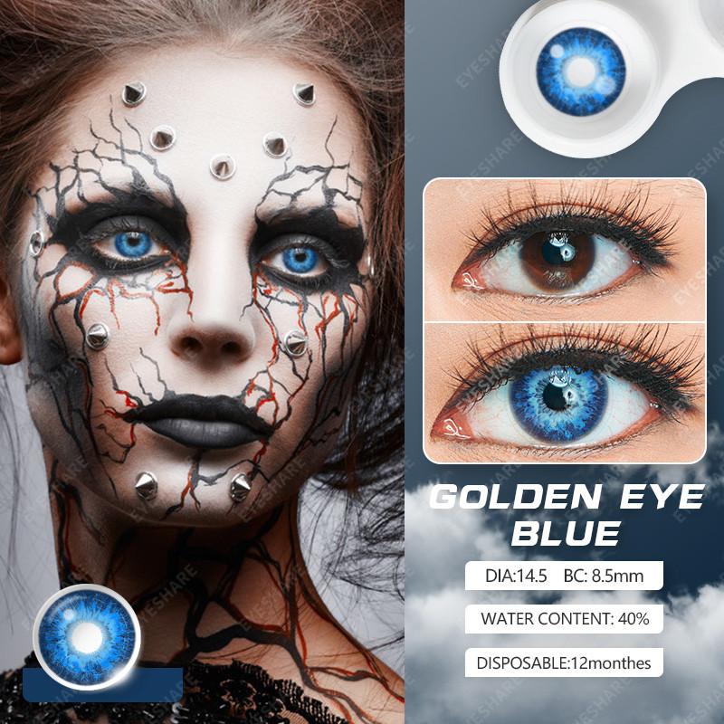 Eyeshare Cosplay Lila Farbe Kontaktlinsen für Auge Blau Colorcon Lense Anime Coser Linsen Augen Make-Up Pupilentes