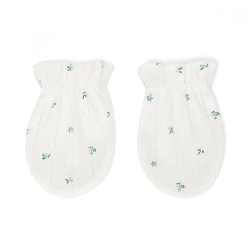 Bluedog Baby Gift Set  Leaf Flower Baby Bodysuit And Mittens 46170 000 02+46170 008 03