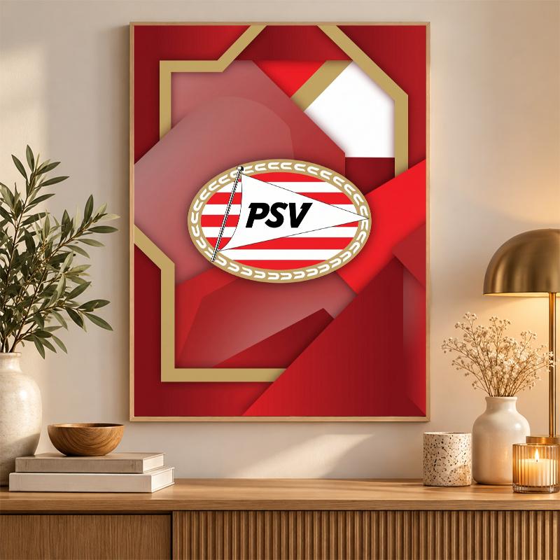 PSV Eindhoven FC Diamond Painting Kit 5D Full Drill DIY Diamond Mosaic Wall Art Home Decor