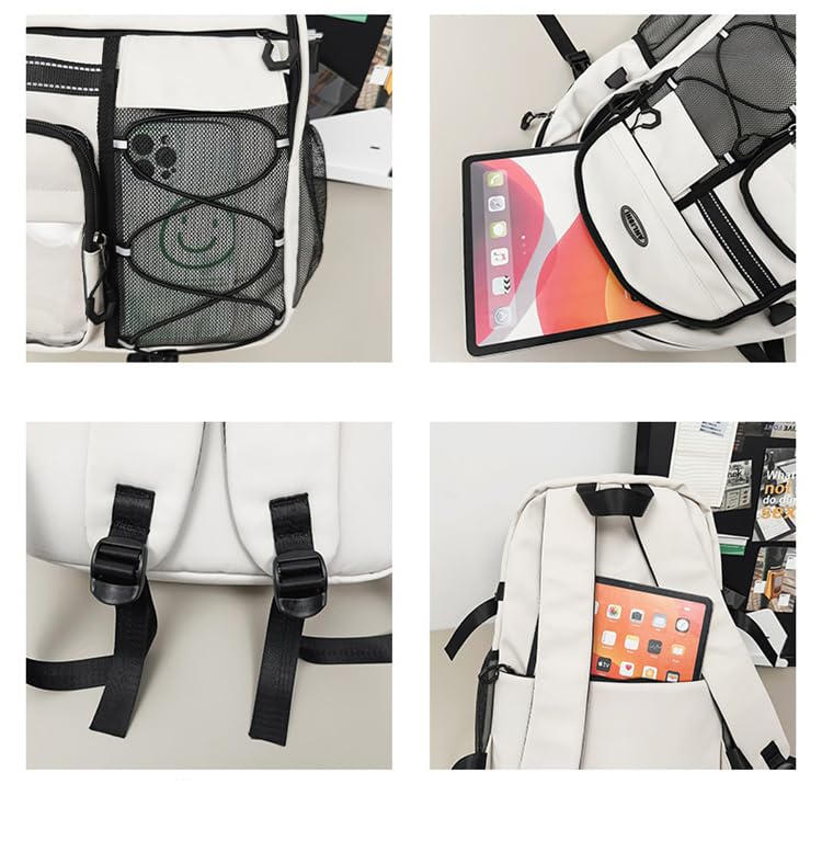 ZESU Women's Large Capacity Korean Backpack, Unisex, School Bag, PVC Bag, Men's "Ita-Bag" (Ita Bag), Transparent Mesh Backpack, Perfect for