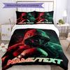 3PC Custom Name Power Hoodie" Bedding Set Printed  Bedding Set Duvet Cover Closure Includes 1 Duvet Cover & 9 Pillowcases for Bedroom