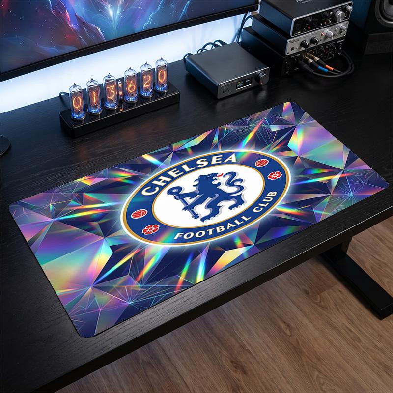 Tappetino per Mouse Grande Stampato Chelsea FC, Tappetino da Scrivania Gaming Morbido in Gomma Antiscivolo per Decorazione Ufficio Laptop Computer