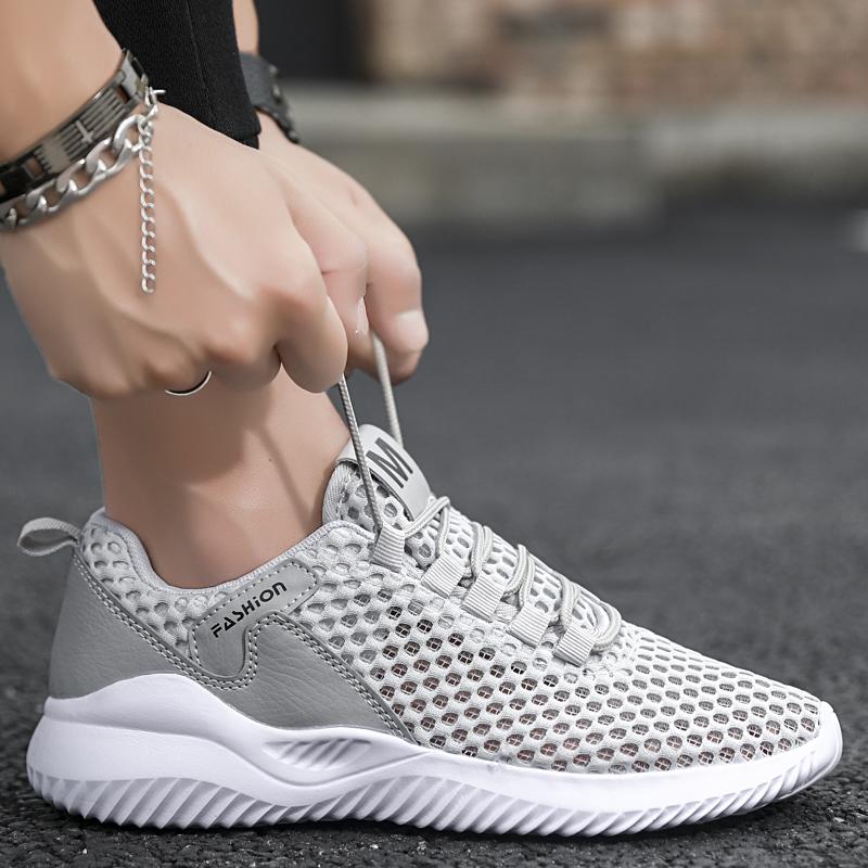 Spring New Men Casual Shoes Mesh Increased All-match Breathable Sports Shoes Sneakers Plus Sizes 38-46