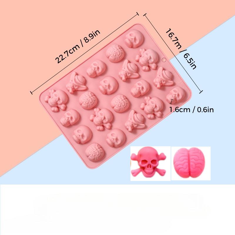 Ghost Silicone Jelly Mold Halloween Baking Mold for Chocolate Candy Gummy Crayon DIY Bat Spider Skull Mousse Fondant Mold