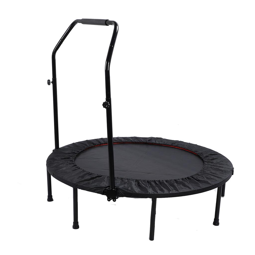 48in Foldable Trampoline with Handle Strong Load Stable Support Fitness Rebounder for Adults Garden Workout