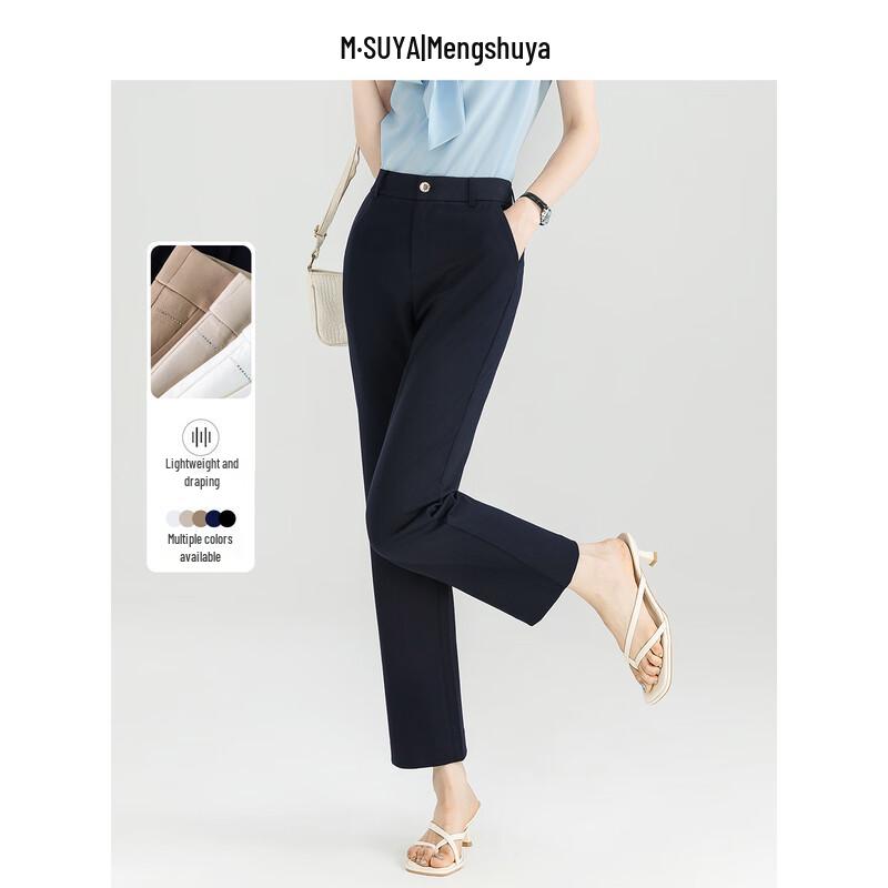 

Women s Summer High-Waist Stretch Slim Crop Suit Pants 31