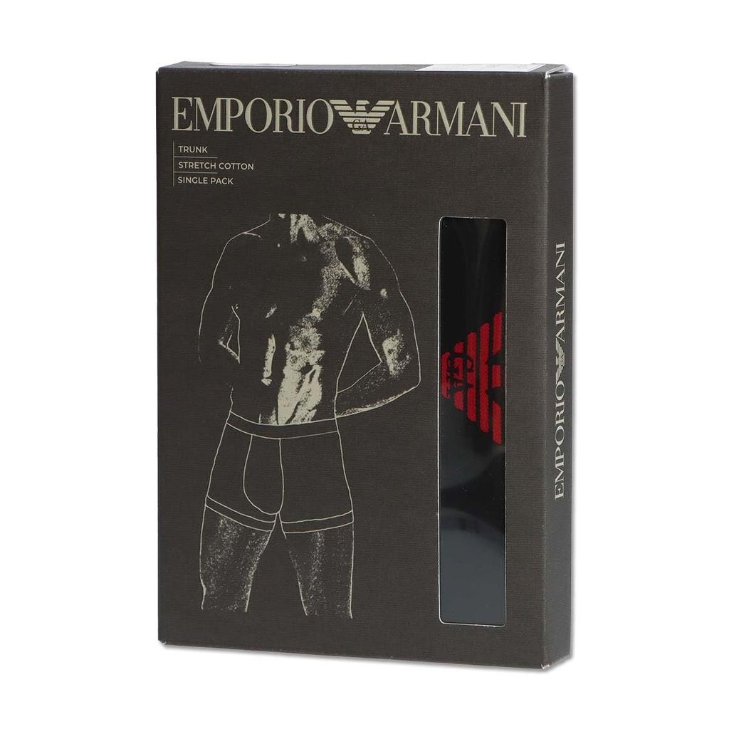 Emporio Armani ALL OVER LOGO Boxer Briefs (Sizes S/M/L) with Front Closure, Men's, EU Sizes, 54059950, Size S (EU Size), 98. Black