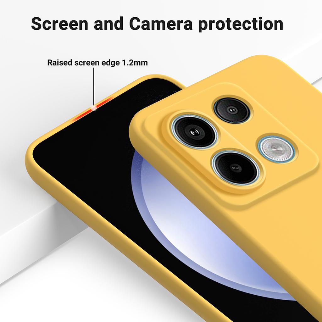For Xiaomi Redmi Note 13 Pro 5G/Poco X6 5G Case Liquid Silicone Phone Cover Anti-Scratch Fiber Lining