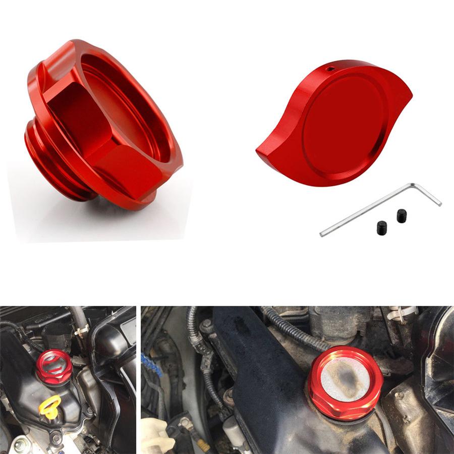 

Power Oil Radiator Cap +Water Cap Cover Fuel Filler Tank For Honda Civic